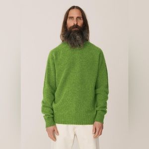 YMC Green “Suedehead” Wool Sweater